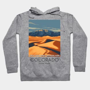 A Vintage Travel Illustration of the Great Sand Dunes National Park - Colorado - US Hoodie